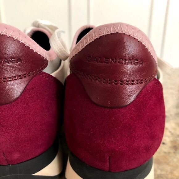 Balenciaga Multicolor Mesh And Leather Race Runner Low Top Sneakers - Picture 6 of 12